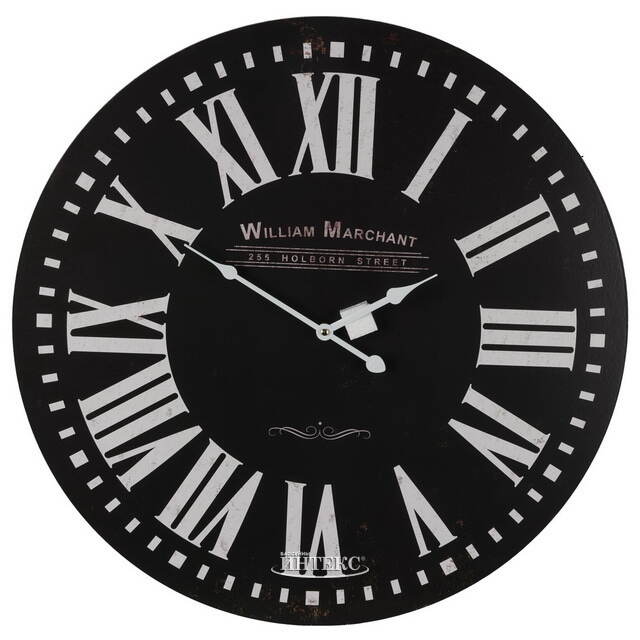 Настенные часы William Marchant 60 см черные Koopman (Купман)