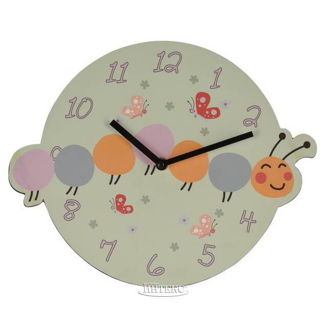 Детские настенные часы Радостная Гусеница 28 см Koopman (Купман)