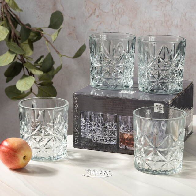 Набор стаканов для виски Беркли 4 шт, 230 мл, стекло Koopman