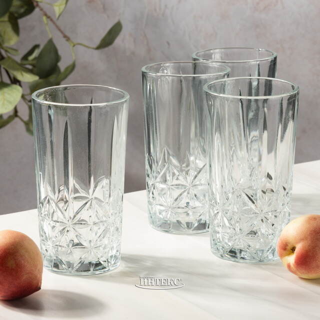 Набор стаканов для воды Беркли 4 шт, 260 мл, стекло Koopman