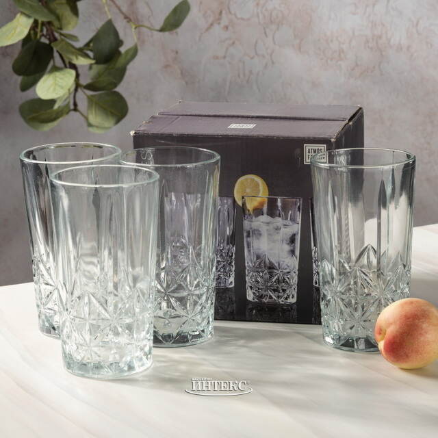 Набор стаканов для воды Беркли 4 шт, 260 мл, стекло Koopman