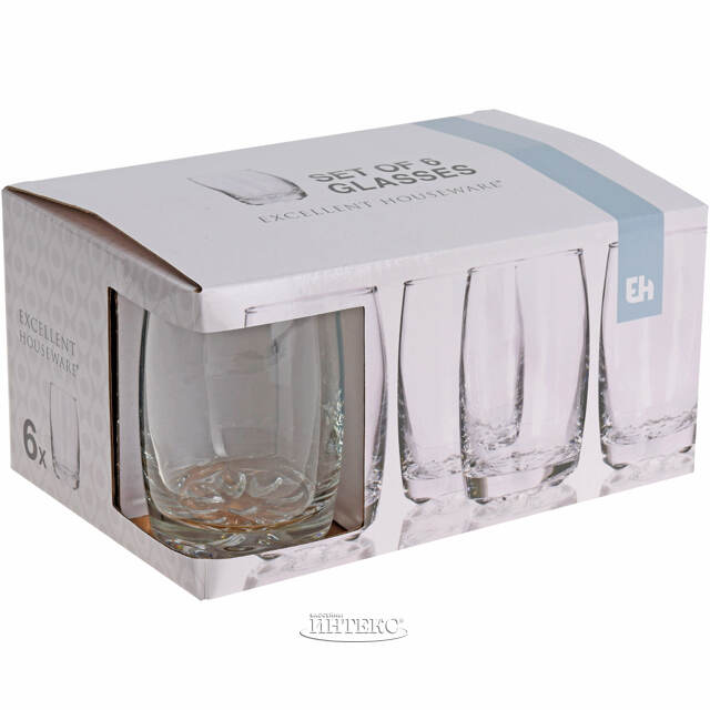 Набор стаканов для воды Waterfall 6 шт, 250 мл, стекло Koopman