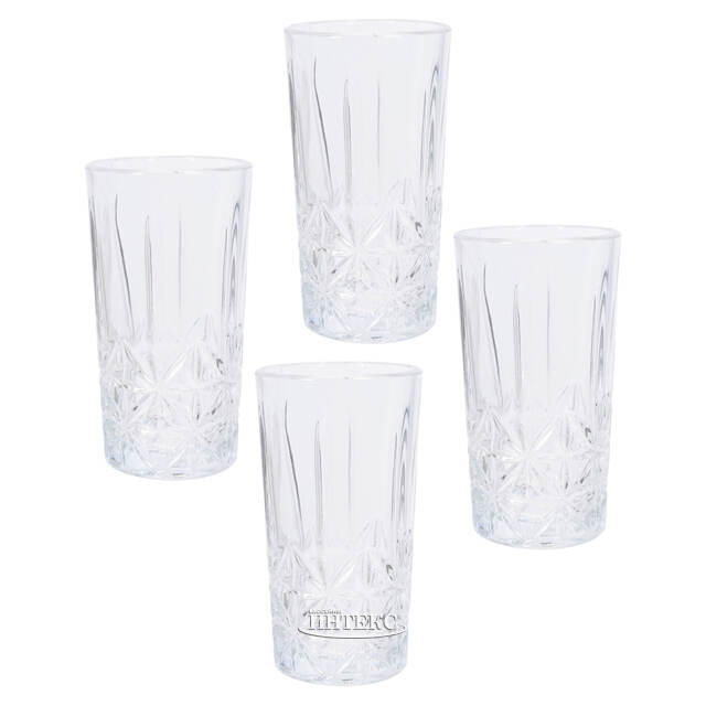 Набор стаканов для воды Беркли 4 шт, 260 мл, стекло Koopman