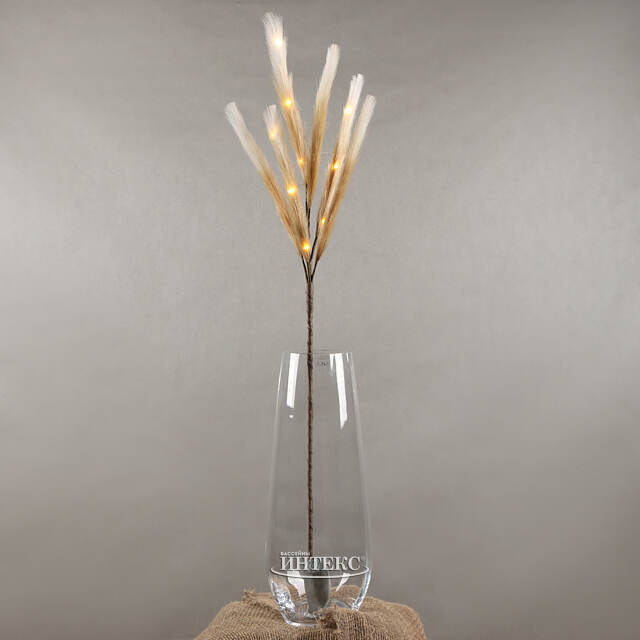Светящаяся ветка для декора Моника 90 см кремовая, теплые белые LED лампы, таймер, на батарейках Koopman (Купман)