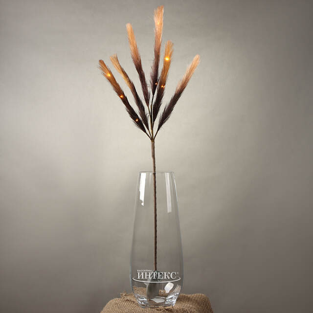 Светящаяся ветка для декора Моника 90 см шоколадная, теплые белые LED лампы, таймер, на батарейках Koopman (Купман)