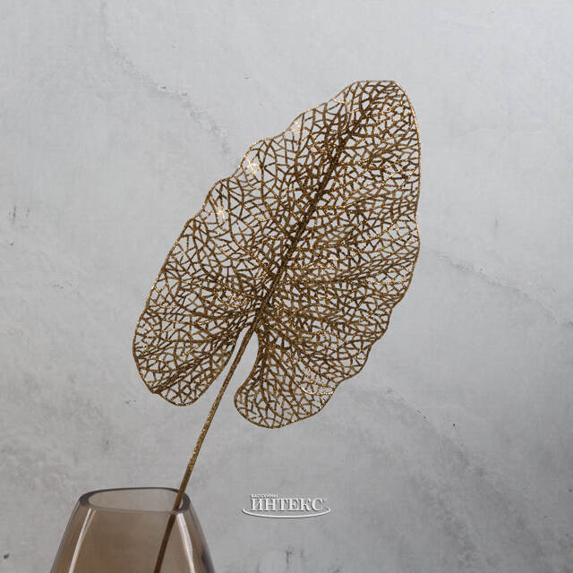 Декоративный лист Ажурная Калатея 67 см золотой Koopman