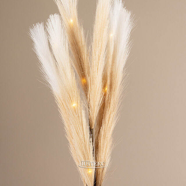 Светящаяся ветка для декора Моника 90 см кремовая, теплые белые LED лампы, таймер, на батарейках Koopman (Купман)