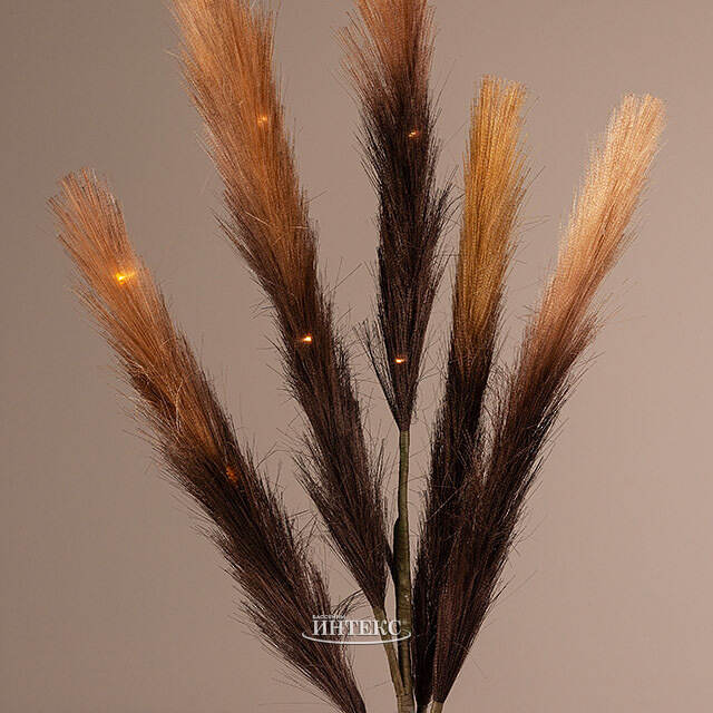 Светящаяся ветка для декора Моника 90 см шоколадная, теплые белые LED лампы, таймер, на батарейках Koopman (Купман)