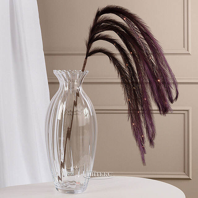 Светящаяся ветка с перьями Моника 130 см фиолетовая, теплые белые LED лампы, таймер, на батарейках Koopman (Купман)