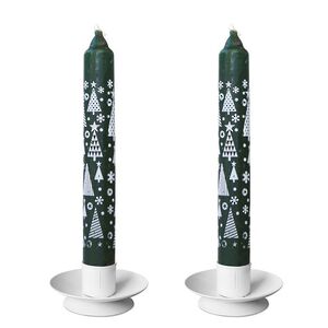 Новогодние свечи Christmas Dinner - Елочки 15 см, 4 шт, зеленые (Омский Свечной, Россия). Артикул: 001363-свеча