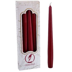 Античные свечи 24.5 см, 4 шт, бордовые (Омский Свечной, Россия). Артикул: 001419-свеча