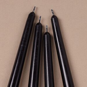 Античные свечи 26 см, 4 шт, черные Омский Свечной фото 2