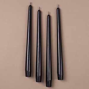 Античные свечи 26 см, 4 шт, черные Омский Свечной фото 3