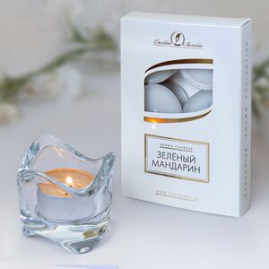 Ароматические свечи Buenos: Зеленый Мандарин, 4 см, 6 шт (Омский Свечной, Россия). Артикул: 001833-свеча