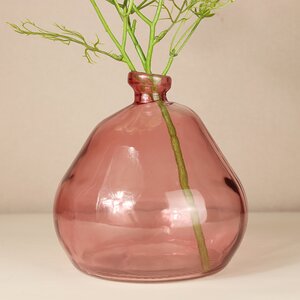 Стеклянная ваза Adagio 19 см розовая (Koopman, Нидерланды). Артикул: 008000130-2