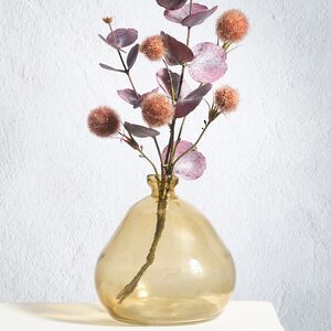 Стеклянная ваза Адажио 17 см песочная