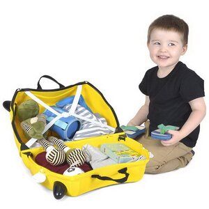 Детский чемодан-каталка Тони Таксист с наклейками Trunki фото 3