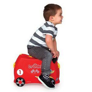 Детский чемодан на колесиках Гоночная машинка Рокко с наклейками Trunki фото 6