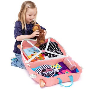 Детский чемодан-каталка Фламинго Флосси с наклейками Trunki фото 5