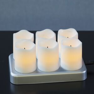 Набор светодиодных свечей Эмбер 7 см, 6 шт, зарядное устройство (Star Trading, Швеция). Артикул: 062-19