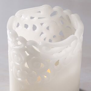 Восковая LED свеча на батарейках Клара 10*8 см белая Star Trading фото 2