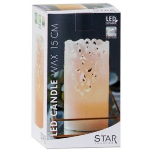Восковая LED свеча на батарейках Клара 15*8 см белая Star Trading фото 6