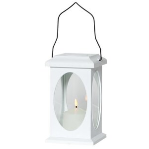 Декоративный фонарь со свечой Dafna 23 см белый Star Trading фото 4