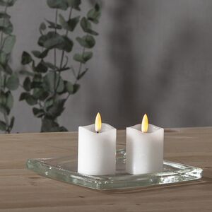 Восковая LED свеча на батарейках Живое Пламя 7.5*5 см, 2 шт (Star Trading, Швеция). Артикул: 063-36