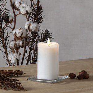Светодиодная свеча с имитацией пламени Flamme 14*7.5 см на батарейках, таймер (Star Trading, Швеция). Артикул: 063-38