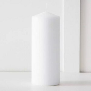 Свеча столбик 170*70 мм, белая Омский Свечной фото 1