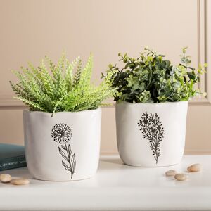 Декоративное кашпо Полынь/Одуванчик 15 см