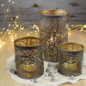 Набор подсвечников Резные Листья 3 шт (Edelman, Нидерланды). Артикул: 1000999