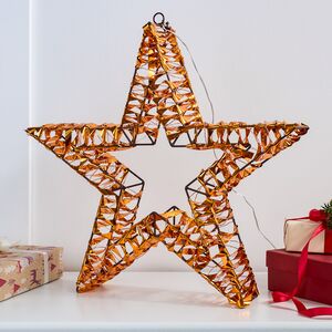 Светодиодная звезда Олбейн 45*8 см, 120 холодных белых LED ламп, IP44 Winter Deco фото 3