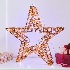 Светодиодная звезда Олбейн 45*8 см, 120 холодных белых LED ламп, IP44