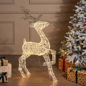 Светящийся олень Mamma Cattaneo 110 см, 2580 теплых/холодных белых LED ламп, IP44 (Winter Deco, Россия). Артикул: 1001350