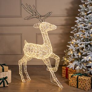 Светящийся олень Papa Cattaneo 130 см, 3860 теплых/холодных белых LED ламп, IP44 (Winter Deco, Россия). Артикул: 1001351