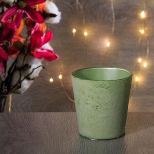 Подсвечник для чайной свечи Линда 8 см светло-зеленый, стекло Edelman фото 2