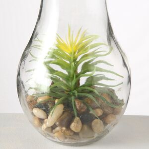 Декоративный светильник - флорариум Лампочка с Агавой 23 см, теплая белая LED подсветка, стекло, IP20 Boltze фото 4