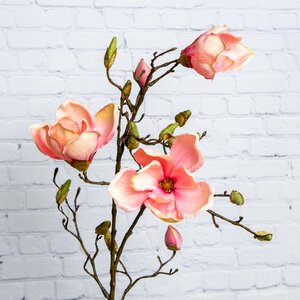 Веточка Цветущая Магнолия 88 см розовая