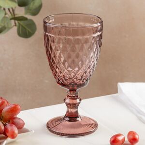 Бокал для вина Шатель 17 см розовый, стекло Boltze фото 3