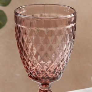 Бокал для вина Шатель 17 см розовый, стекло Boltze фото 2