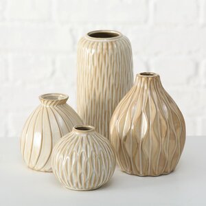 Фарфоровые вазы для цветов Creamy Pearl 9-19 см, 4 шт Boltze фото 2