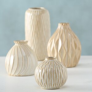 Фарфоровая ваза для цветов Creamy Pearl 9 см Boltze фото 5