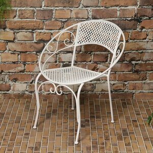 Металлический стул-кресло Триббиани 76*66*57 см, белый
