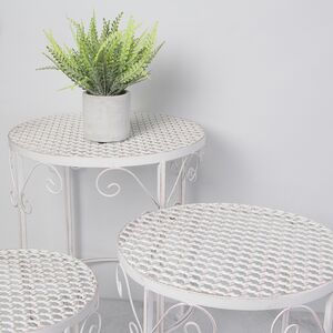 Комплект кофейных столиков Триббиани, 3 шт, белый Edelman фото 3