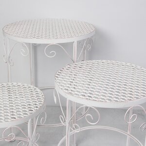 Комплект кофейных столиков Триббиани, 3 шт, белый Edelman фото 2