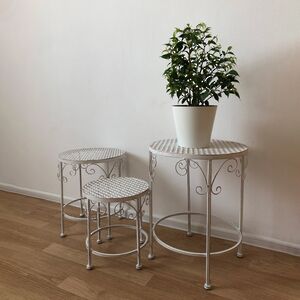 Комплект подставок для цветов Триббиани, 3 шт, белый Edelman фото 7