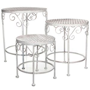 Комплект кофейных столиков Триббиани, 3 шт, белый Edelman фото 4