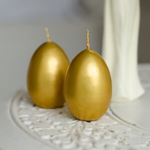 Пасхальная свеча Яйцо Golden 6 см (Омский Свечной, Россия). Артикул: 1008-свеча