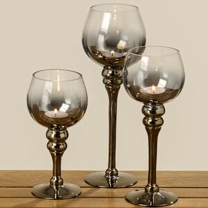 Набор подсвечников - бокалов Элайна 20-30 см 3 шт (Boltze, Германия). Артикул: 1008806